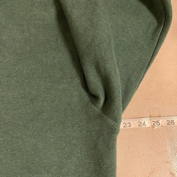 Clearwater Outfitter Sweater Mens Medium Green Henley Collar Elbow Patches - Picture 6 of 7